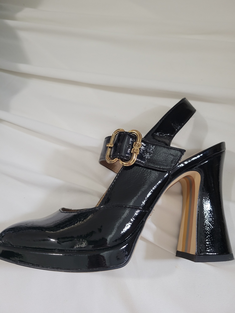 Sam Edelman Black  Slingback Mary Jane Heels with Buckle - Picture 8 of 14